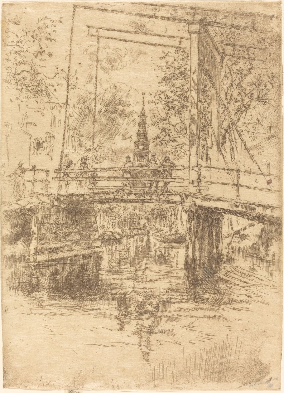 Lille vindebro, Amsterdam av James Abbott McNeill Whistler