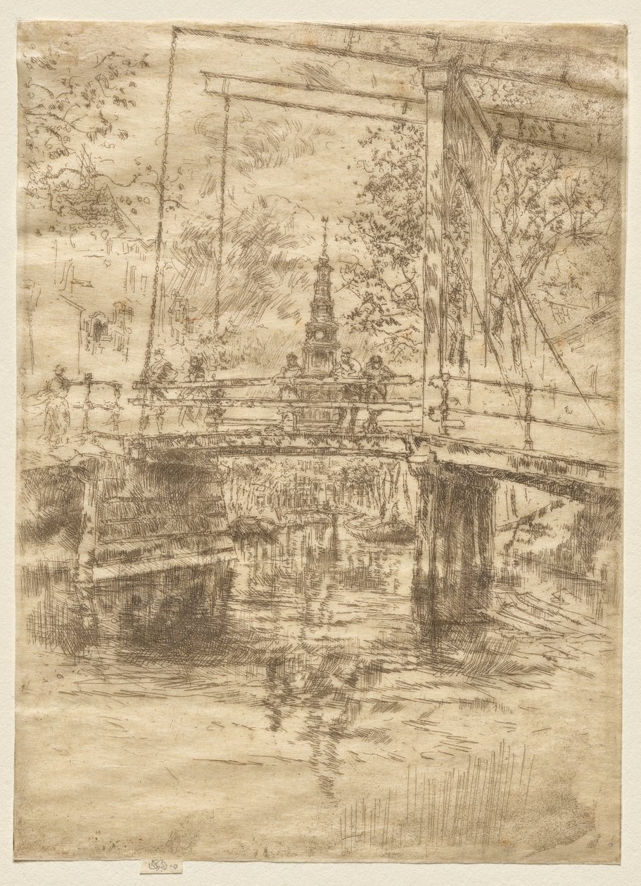 Liten vindebro, Amsterdam av James McNeill Whistler