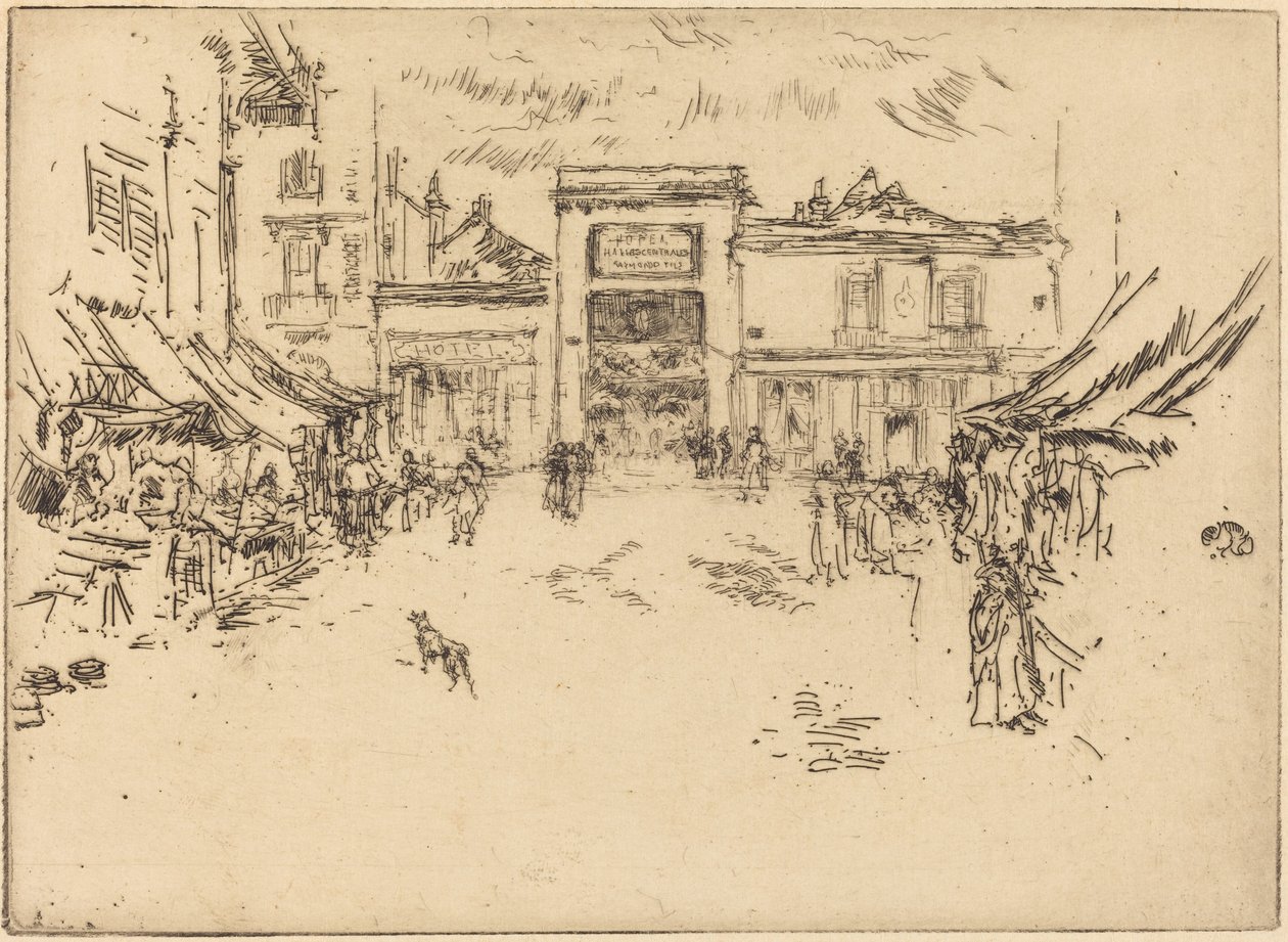 Liten markedsplass, Tours av James McNeill Whistler