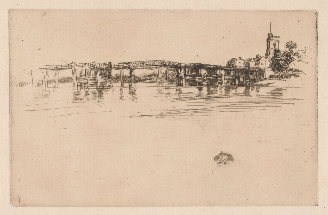 Lille Putney Bridge av James Abbott McNeill Whistler