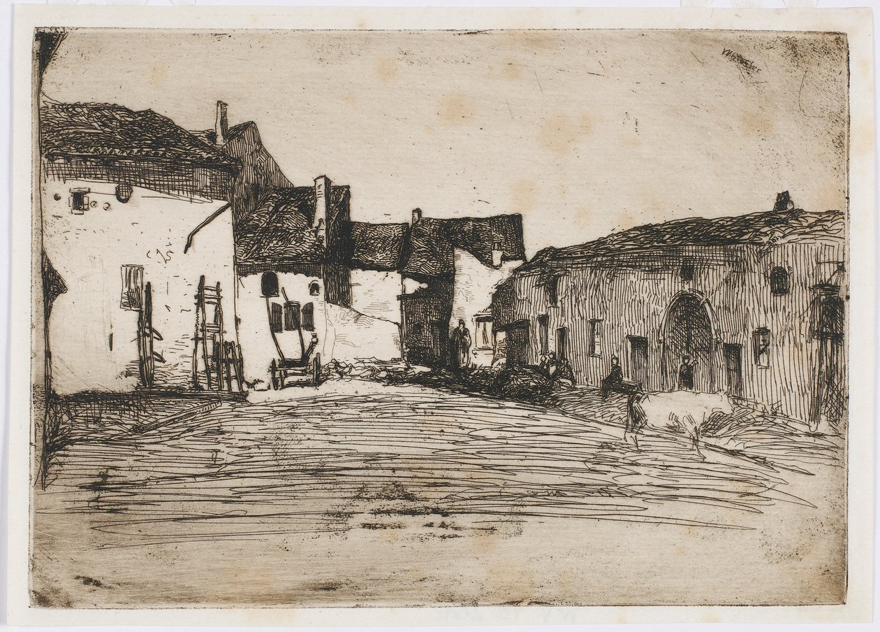 Liverdun. En av de tolv etsningene fra naturen av James Abbott McNeill Whistler