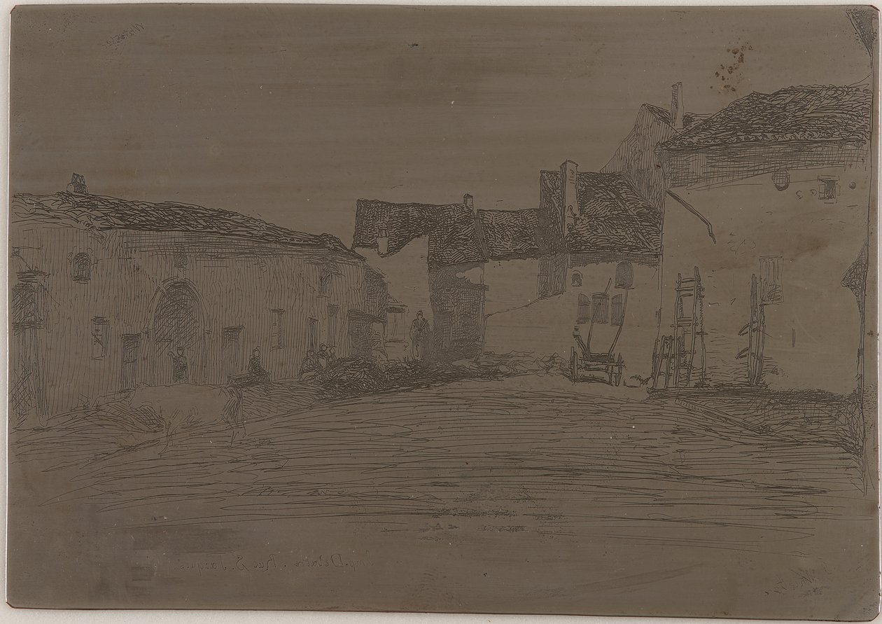Liverdun. En av de <em>tolv etsningene fra naturen</em> av James Abbott McNeill Whistler