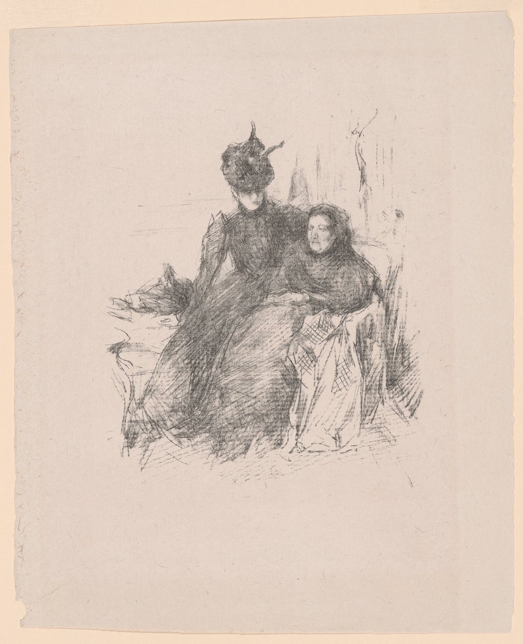Mor og datter [Den syke moren] av James McNeill Whistler
