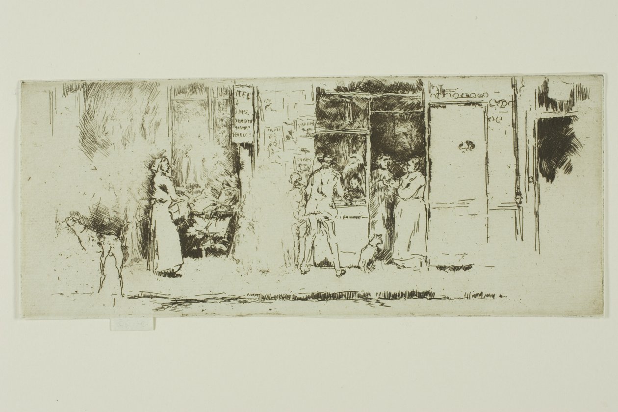 Avisbod, Rue de Seine av James Abbott McNeill Whistler