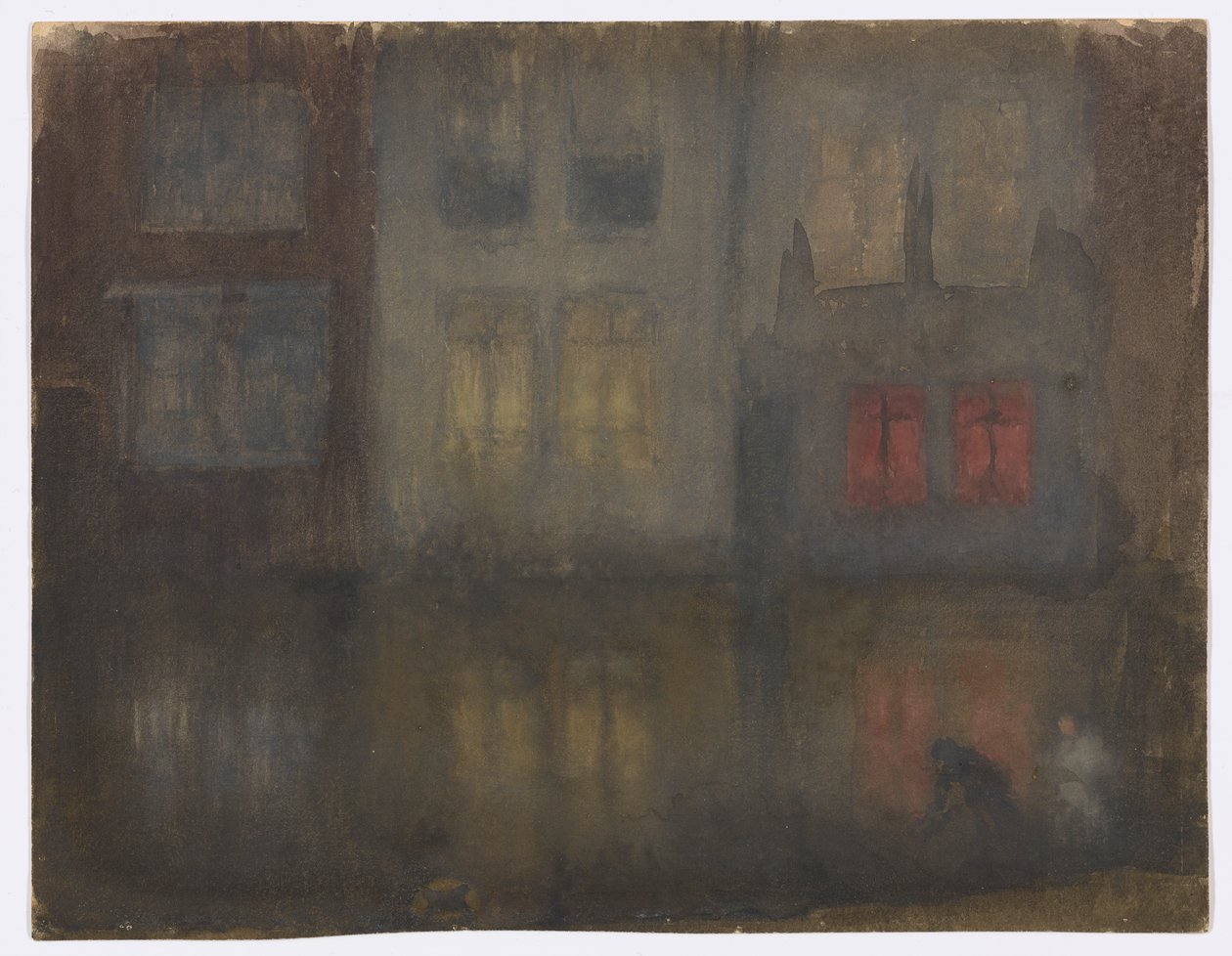 Nocturne: Black and Red-Back Canal, Holland av James Abbott McNeill Whistler