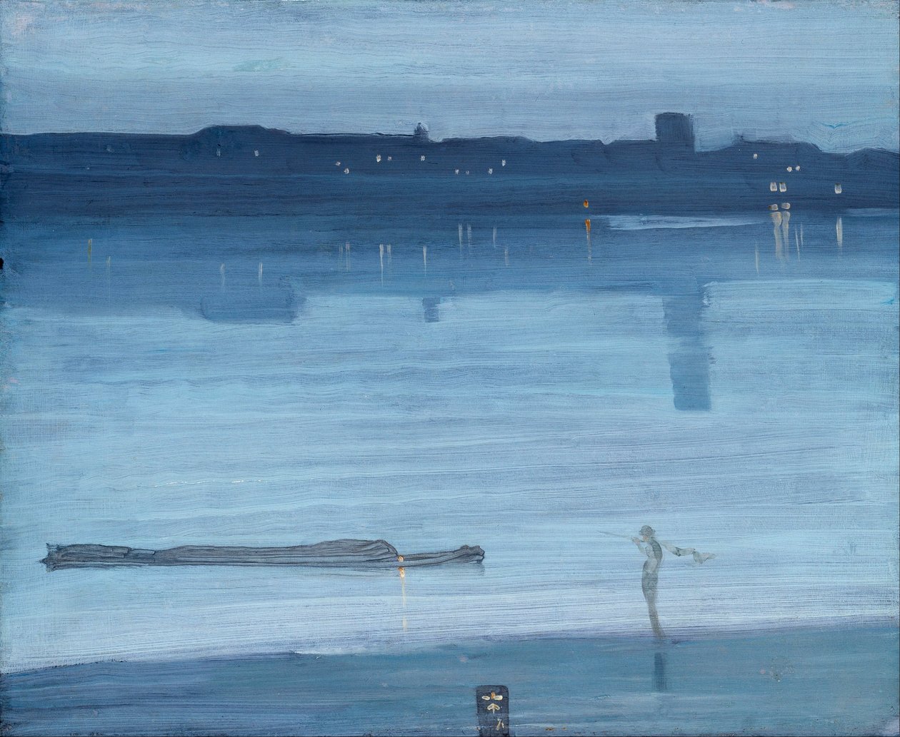 Nocturne: blått og sølv - Chelsea av James McNeill Whistler