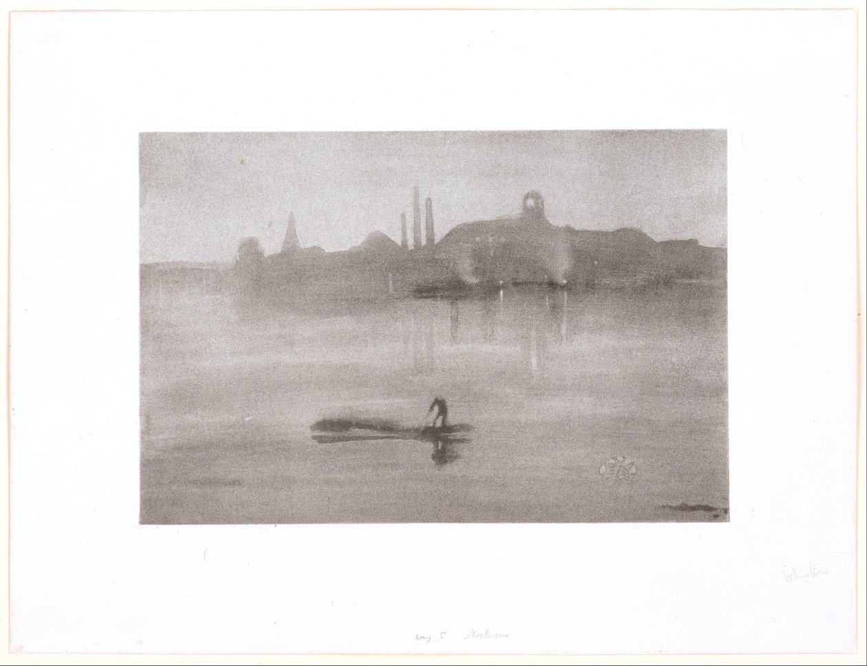 Nocturne: Elven ved Battersea av James McNeill Whistler