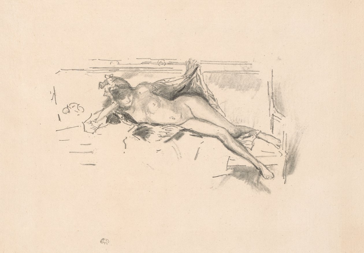Nakenmodell, liggende av James Abbott McNeill Whistler