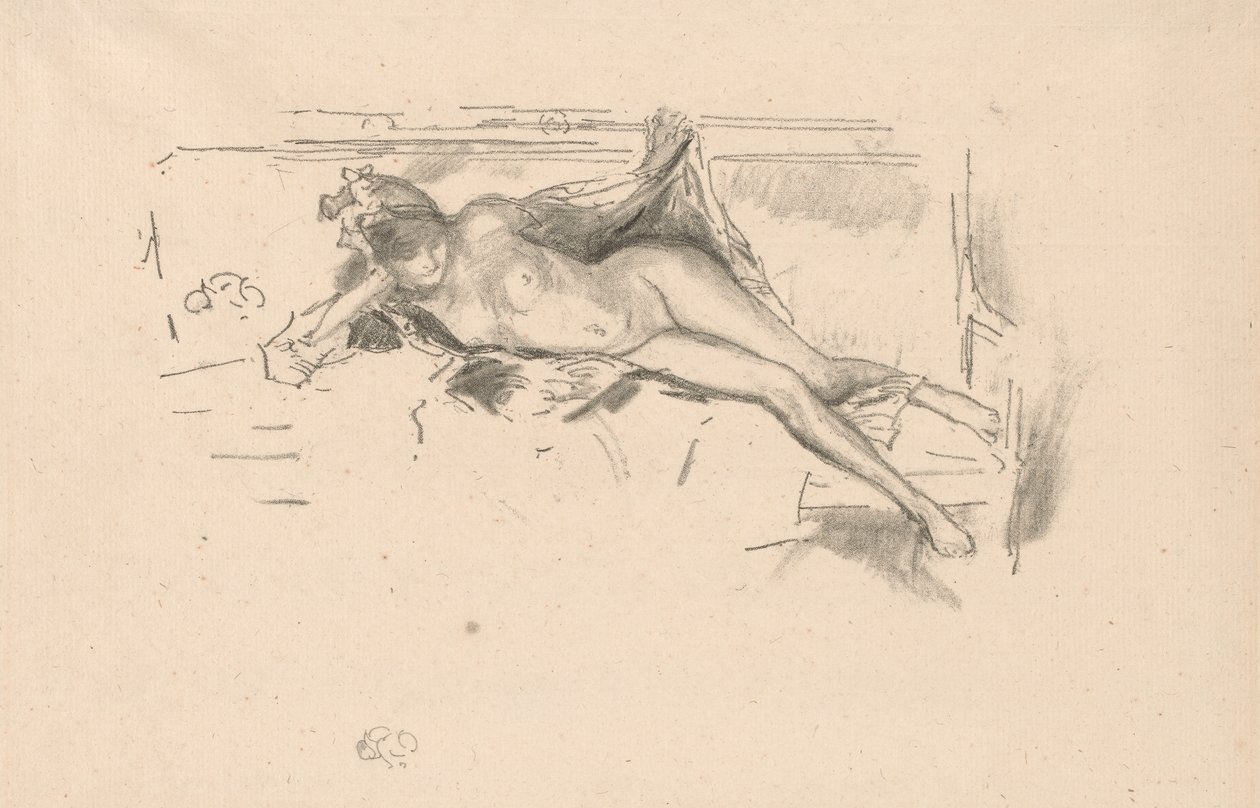 Nakenmodell, liggende av James Abbott McNeill Whistler