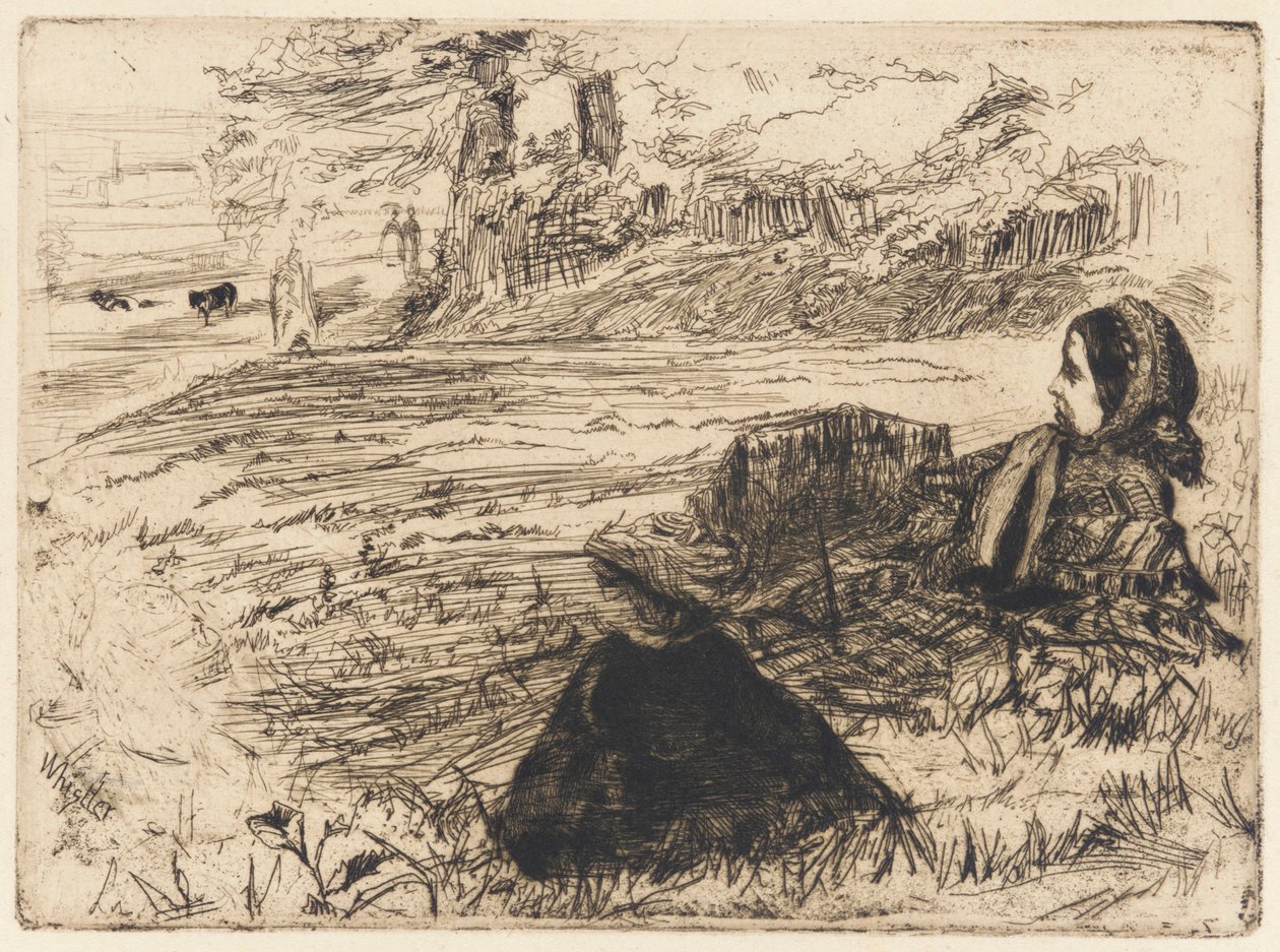 Barnepike og barn av James Abbott McNeill Whistler