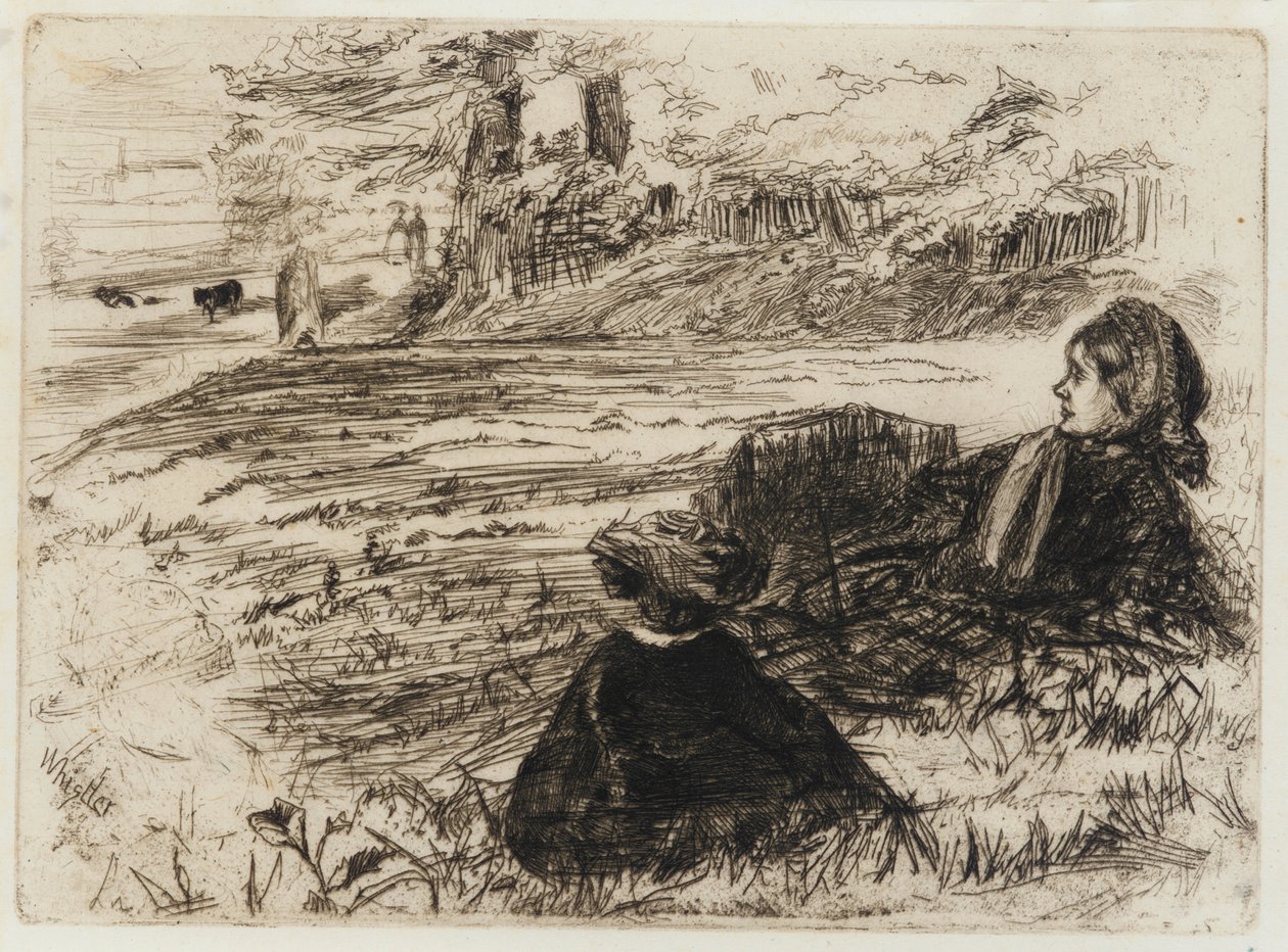 Barnepike og barn av James Abbott McNeill Whistler