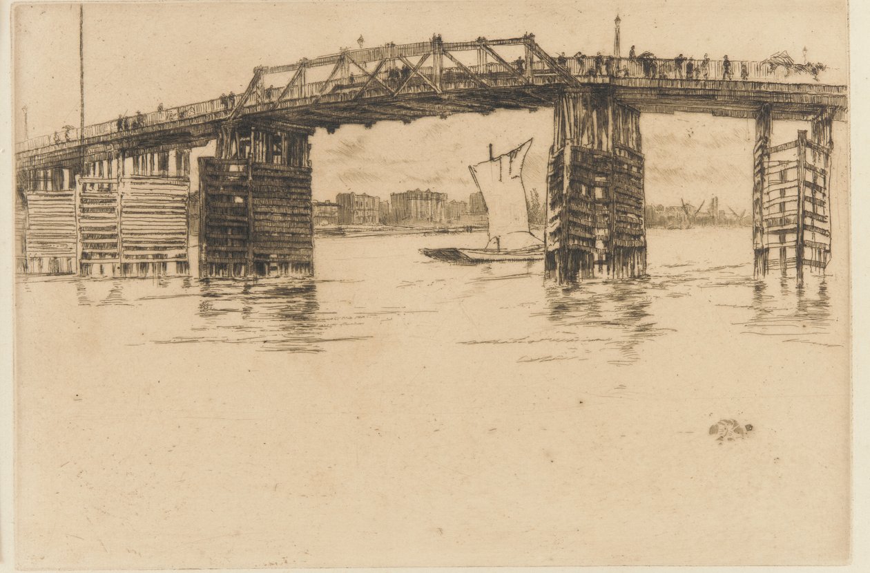 Gamle Battersea Bridge av James Abbott McNeill Whistler