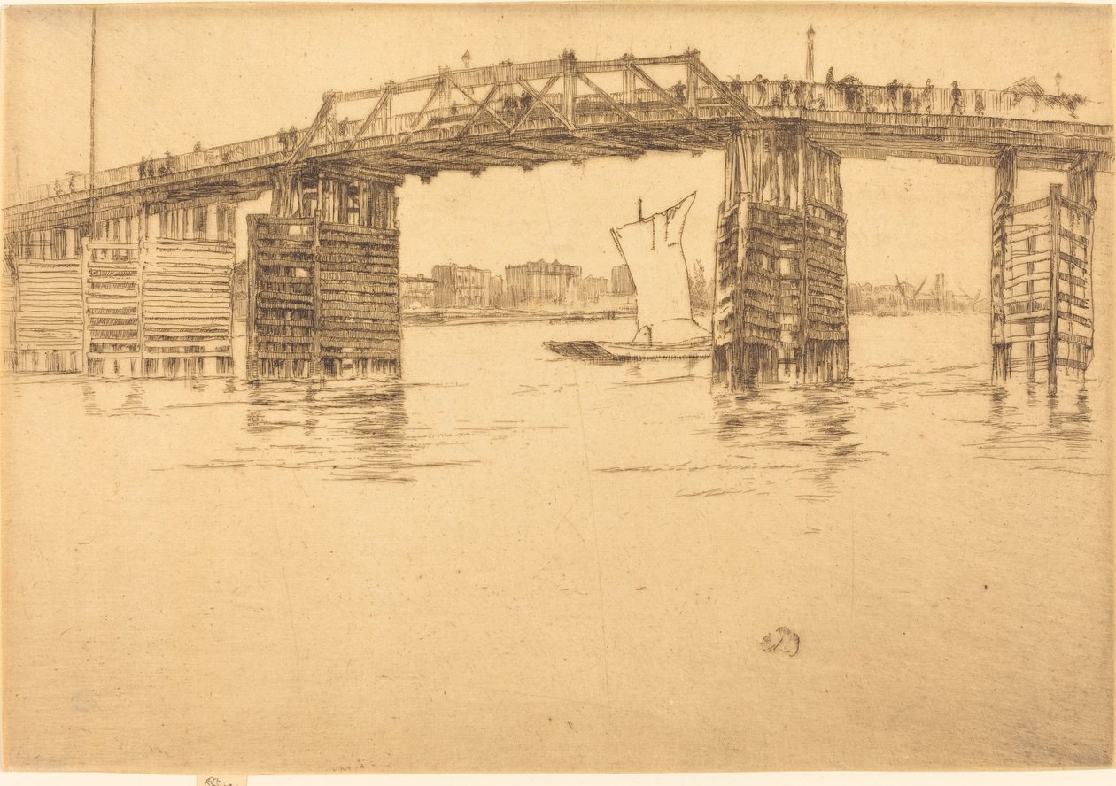 Gamle Battersea Bridge av James Abbott McNeill Whistler