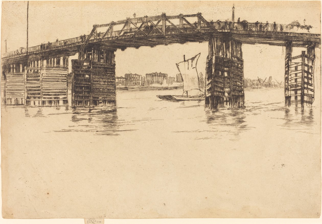 Gamle Battersea Bridge av James Abbott McNeill Whistler