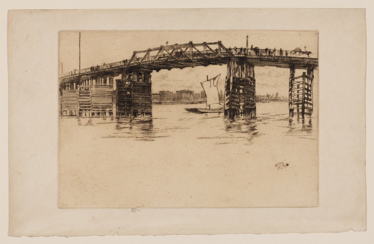 Gamle Battersea Bridge av James Abbott McNeill Whistler