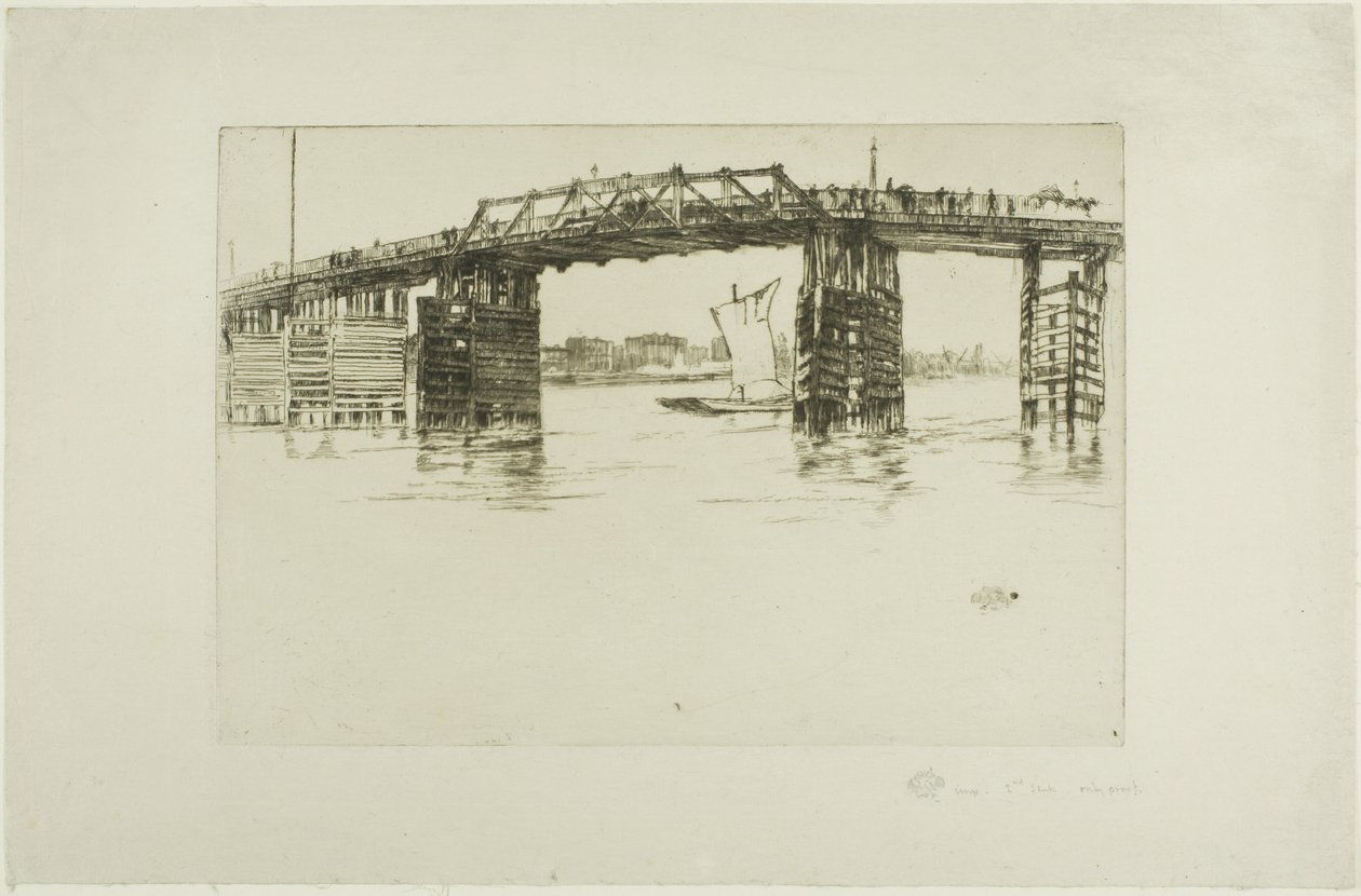 Gamle Battersea Bridge av James Abbott McNeill Whistler