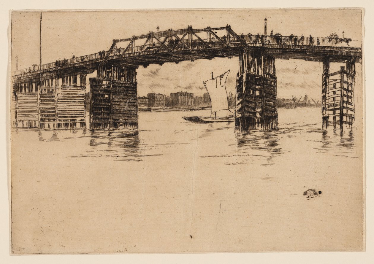 Gamle Battersea Bridge av James Abbott McNeill Whistler