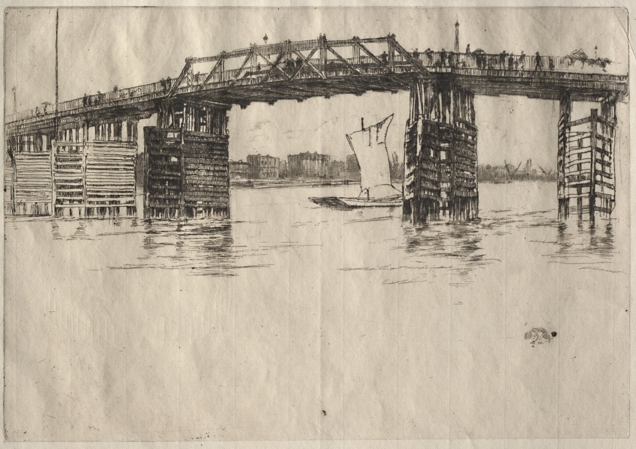 Den gamle Battersea-broen av James McNeill Whistler