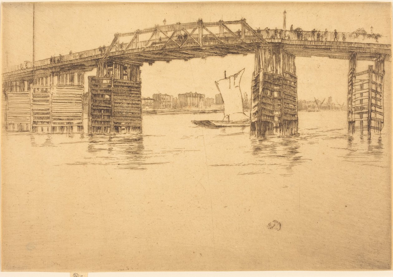 Gamle Battersea Bridge av James McNeill Whistler