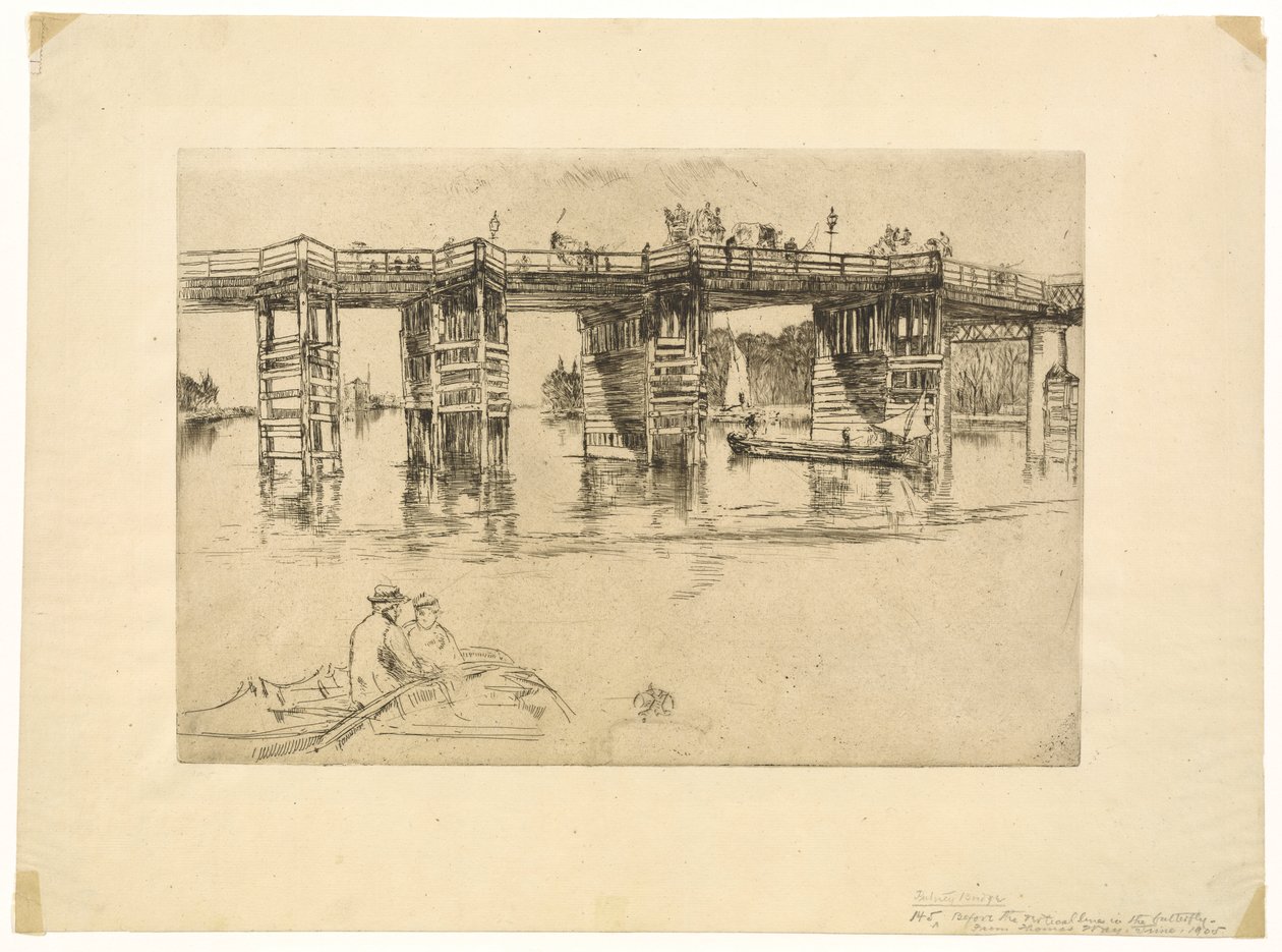 Gamle Putney Bridge av James Abbott McNeill Whistler