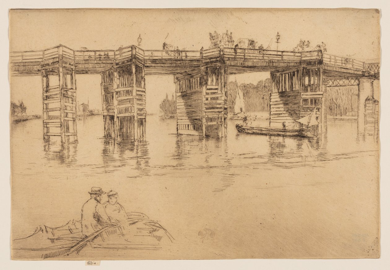 Gamle Putney Bridge av James Abbott McNeill Whistler