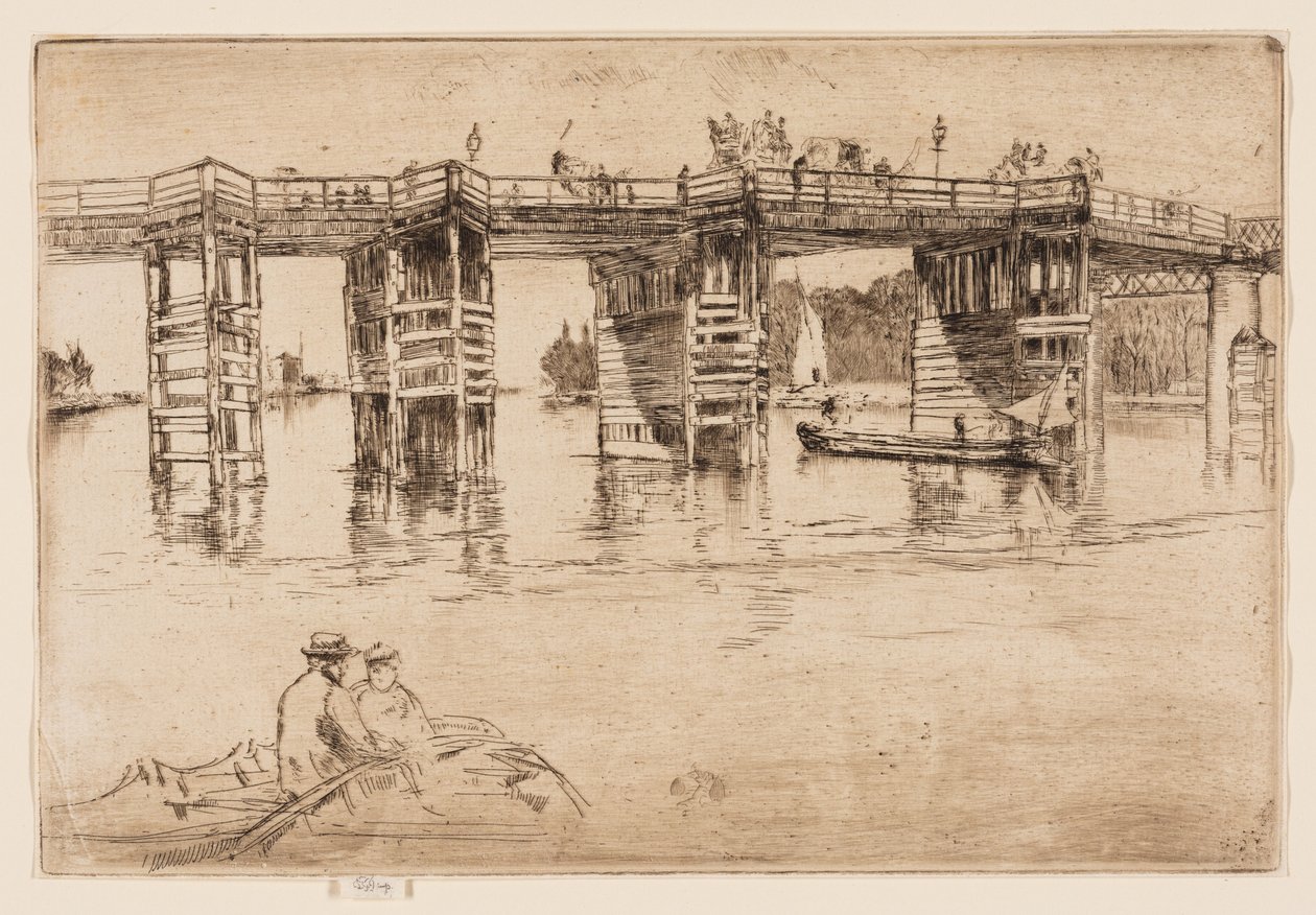 Gamle Putney Bridge av James Abbott McNeill Whistler