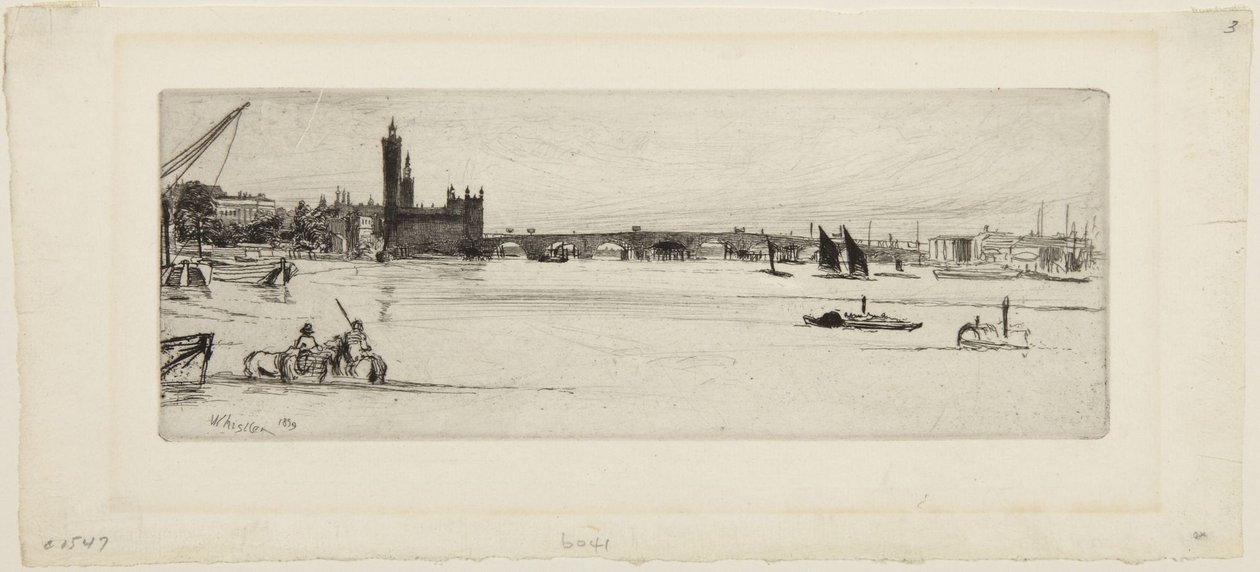 Den gamle Westminster Bridge av James McNeill Whistler
