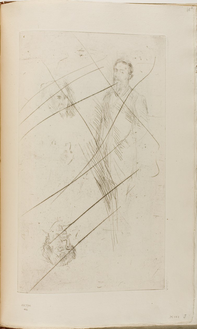 Portrettskisser inkludert FR Leyland og Whistler av James Abbott McNeill Whistler