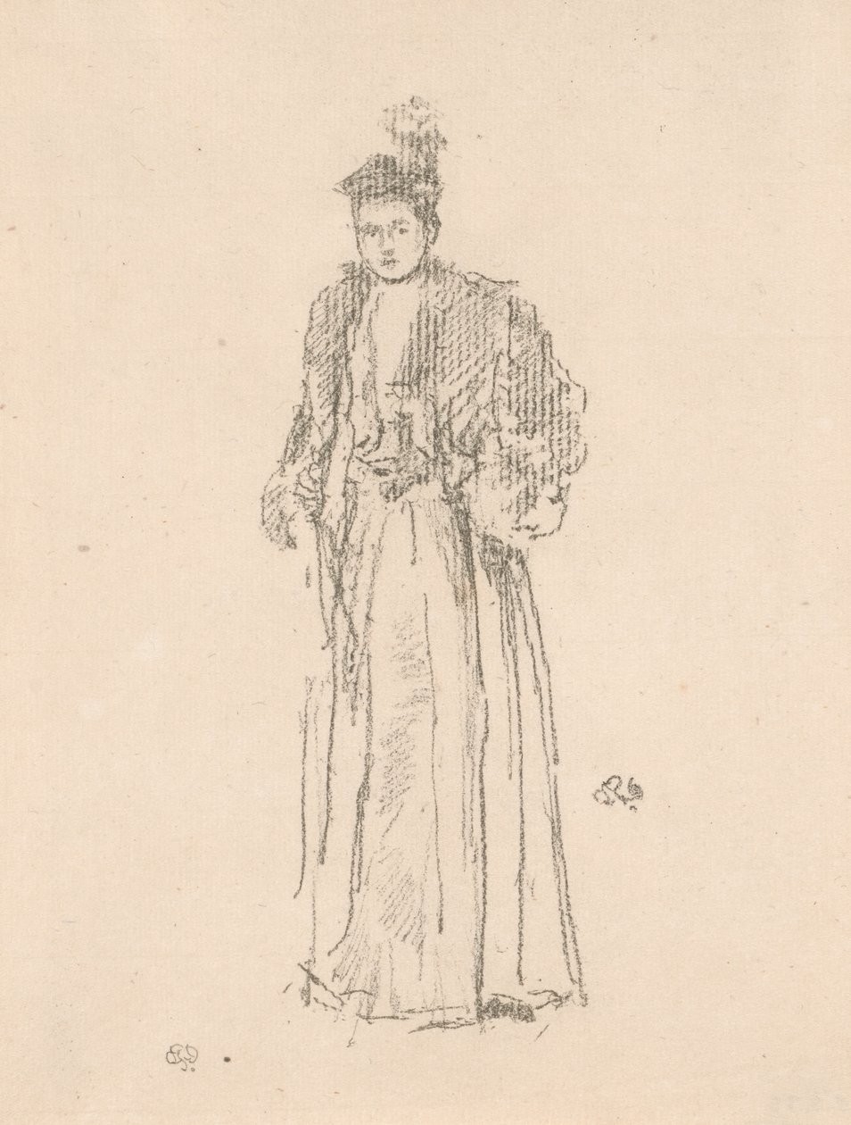 Portrettstudie: Frøken Charlotte R. Williams av James Abbott McNeill Whistler