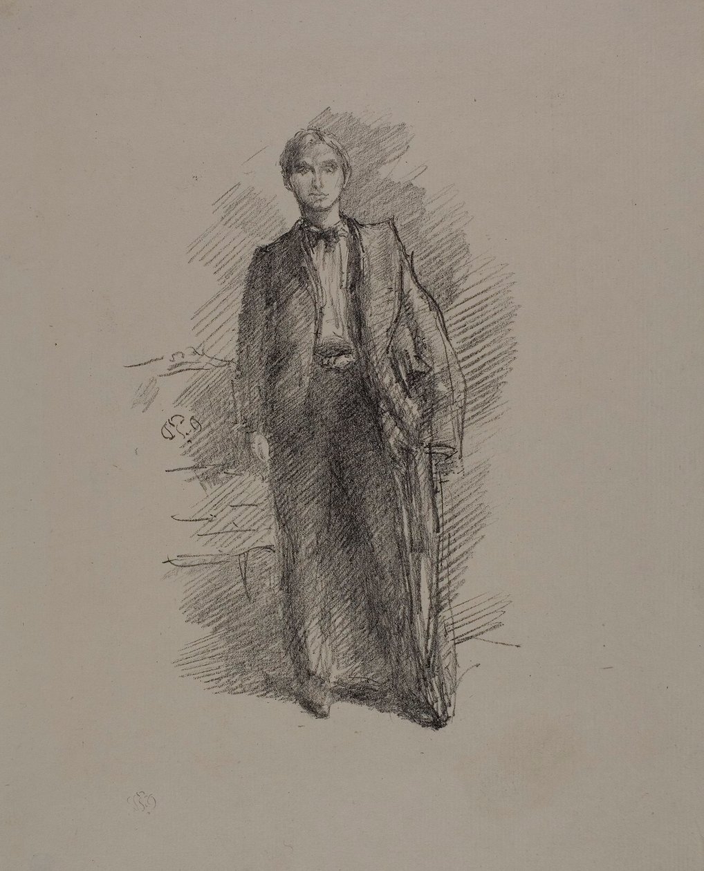 Portrettstudie: Herbert C. Pollitt av James Abbott McNeill Whistler