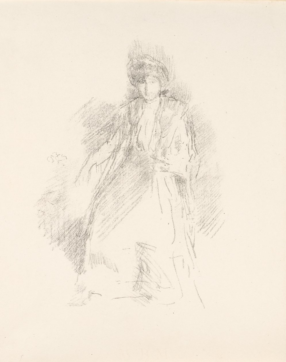 Portrett av en ung kvinne med hatt [frøken Seaton] av James Abbott McNeill Whistler