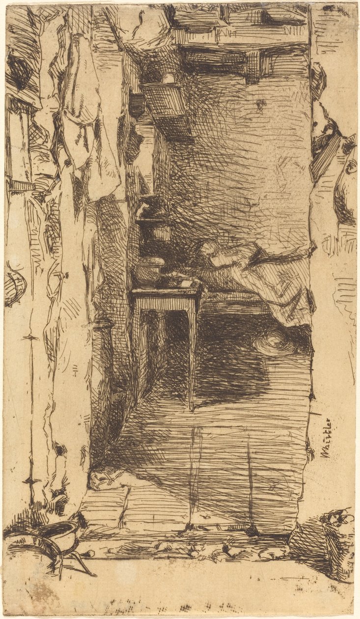 Rag Pickers, Mouffetard District, Paris av James Abbott McNeill Whistler