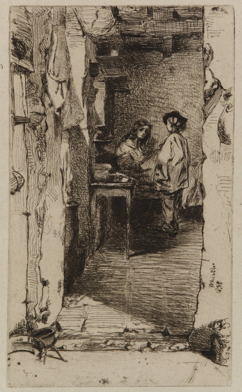 Rag Pickers, Mouffetard District, Paris av James Abbott McNeill Whistler