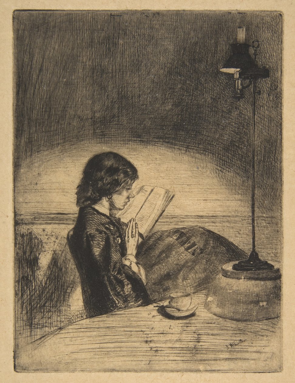 Lesing ved lampelys av James McNeill Whistler