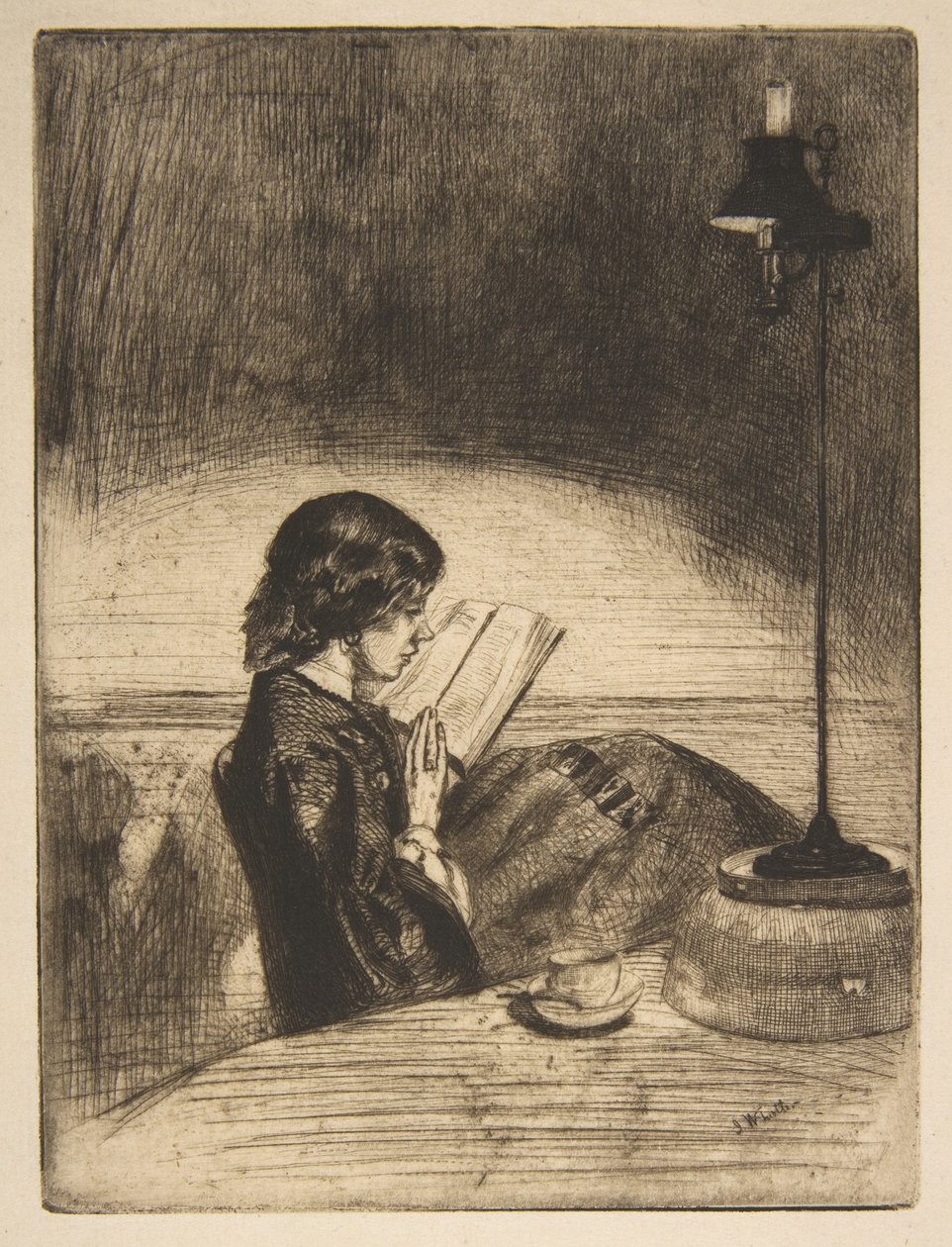 Lesing ved lampelys av James McNeill Whistler