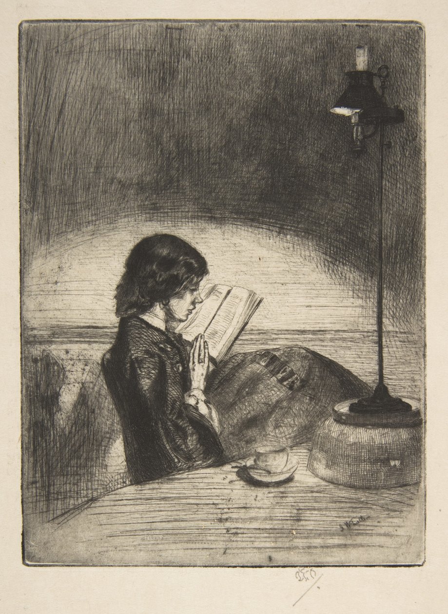 Lesing ved lampelys av James McNeill Whistler