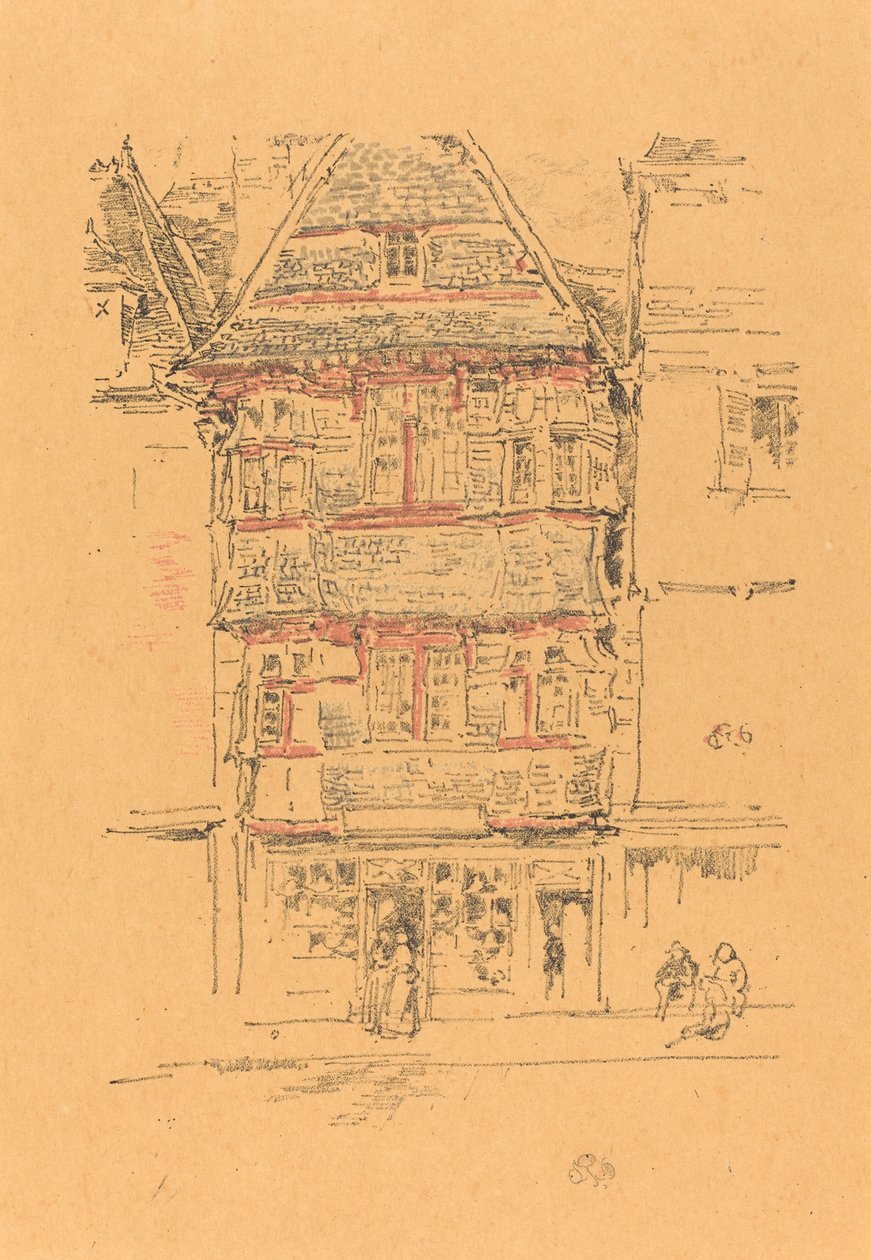 Røde hus, Paimpol av James Abbott McNeill Whistler