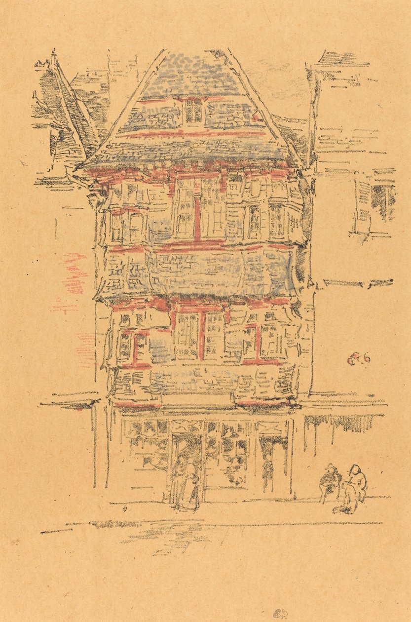 Røde hus, Paimpol av James Abbott McNeill Whistler