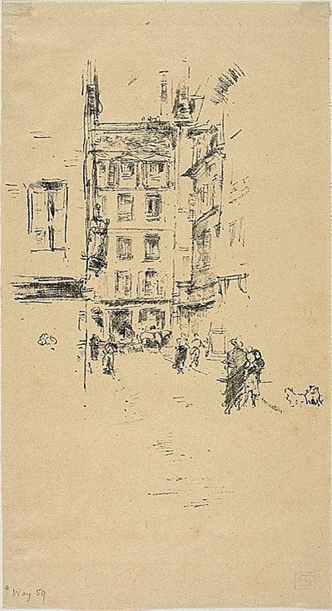Rue Furstenburg av James Abbott McNeill Whistler