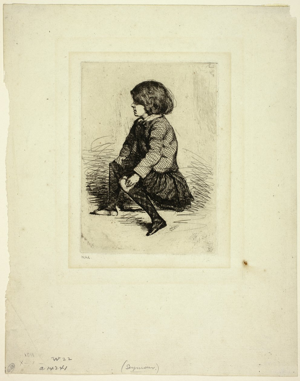 Seymour Haden, Jr, sittende av James Abbott McNeill Whistler