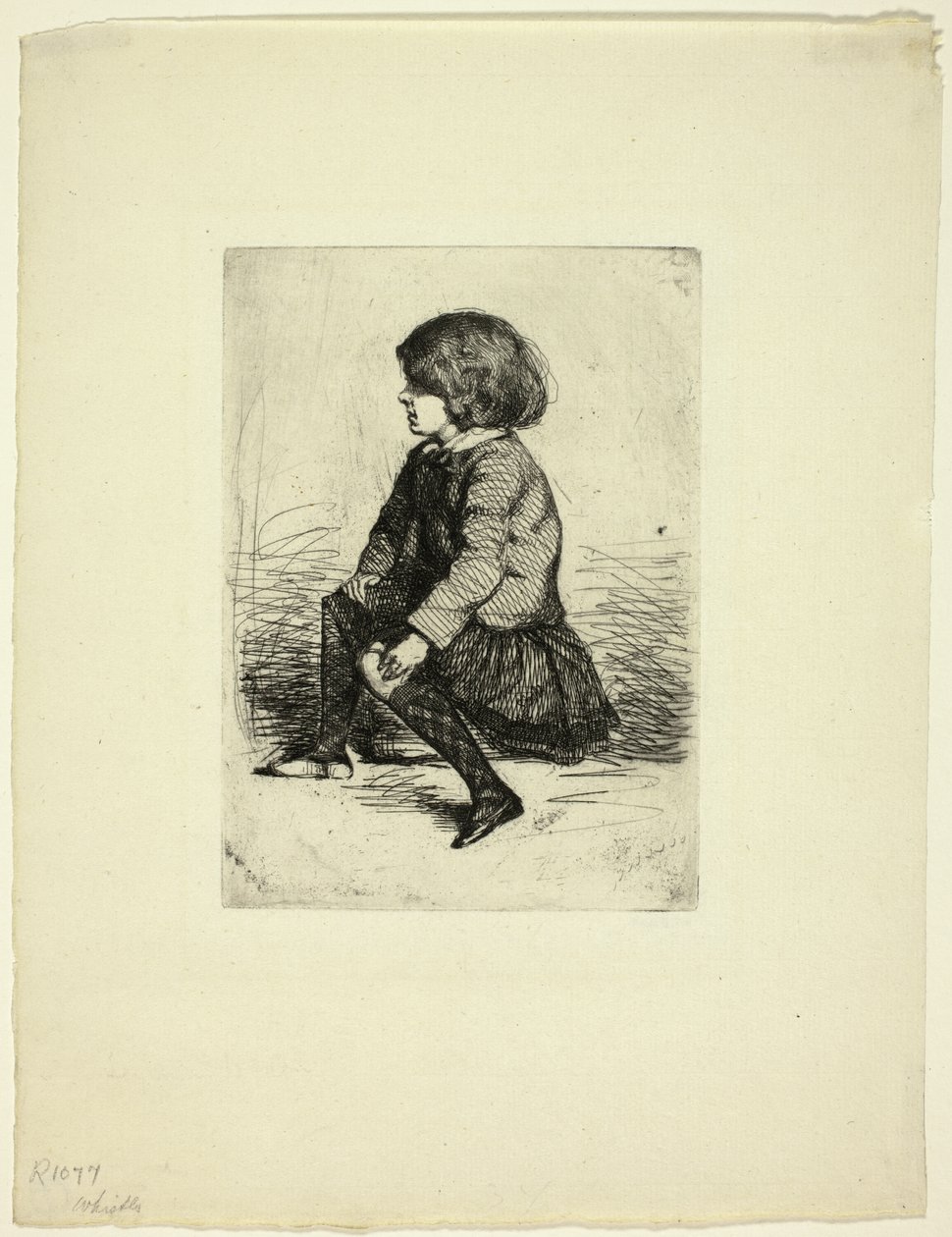 Seymour Haden, Jr, sittende av James Abbott McNeill Whistler