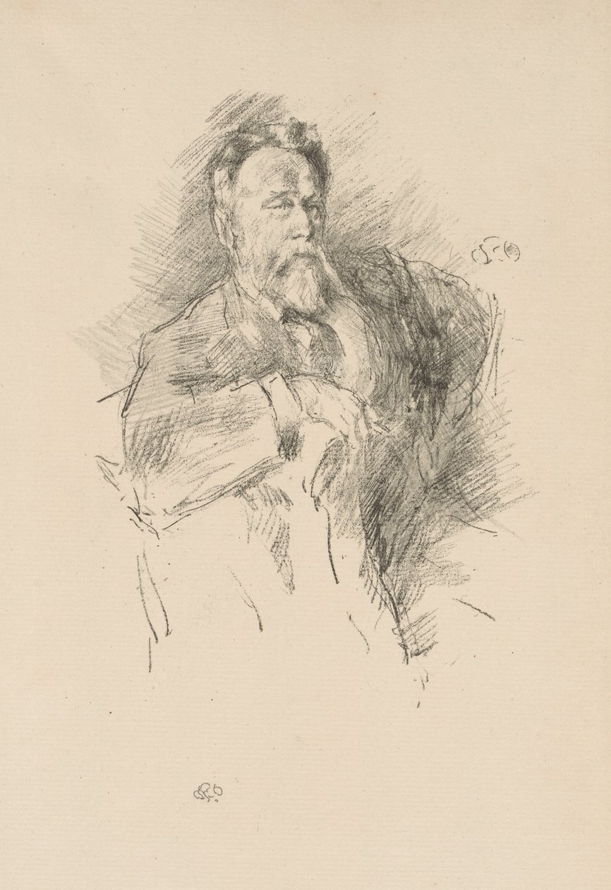 Skisse av William E. Henley av James Abbott McNeill Whistler