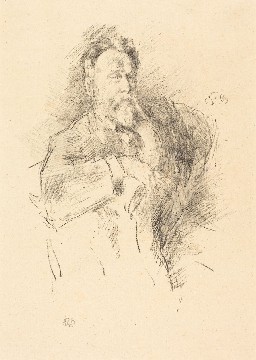 Skisse av William E. Henley av James McNeill Whistler