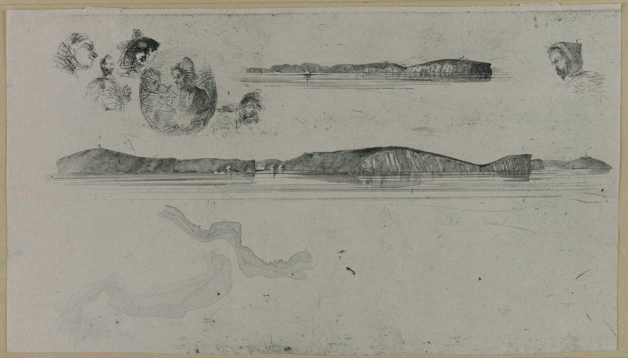 Skisser på Kystundersøkelsesplaten av James Abbott McNeill Whistler