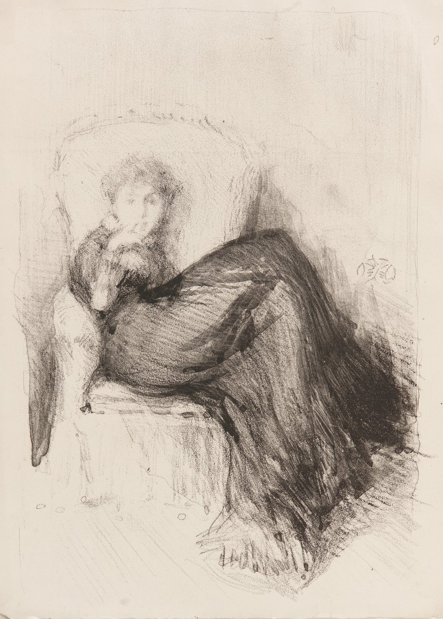Studie—Sittende Maude av James Abbott McNeill Whistler