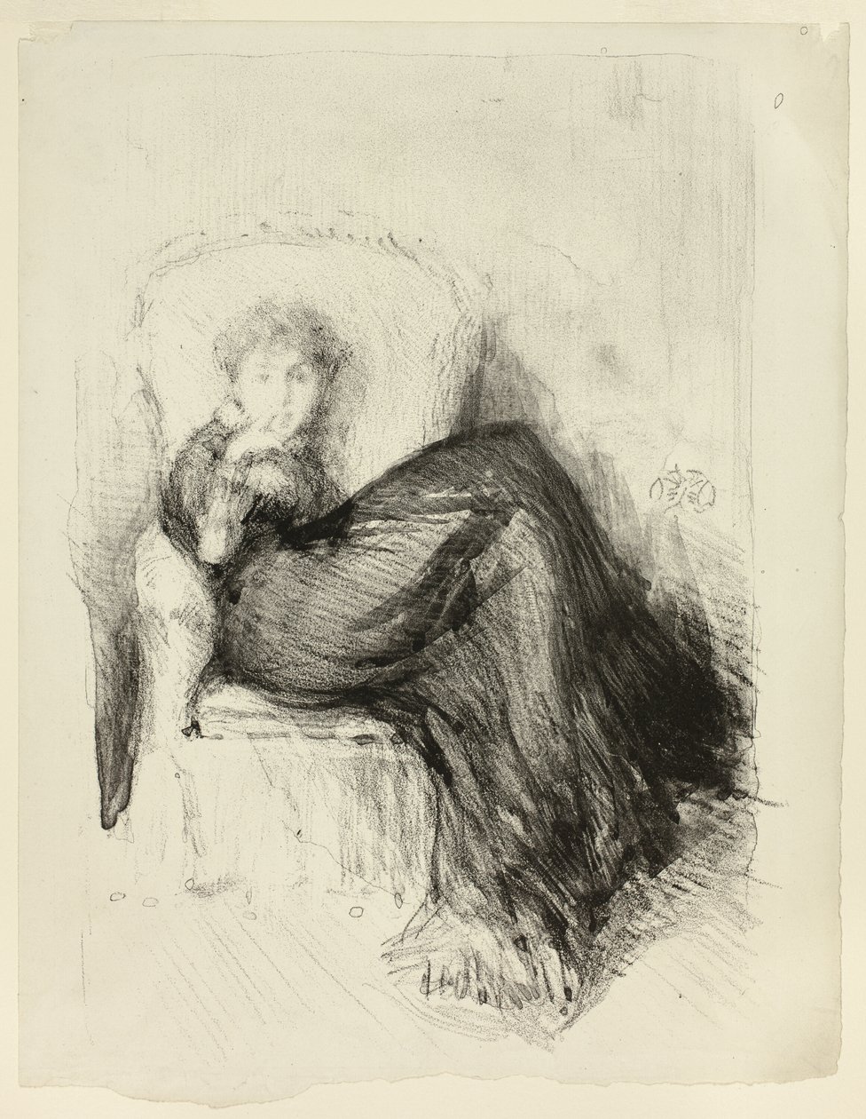Studie: Maud Sittende av James Abbott McNeill Whistler