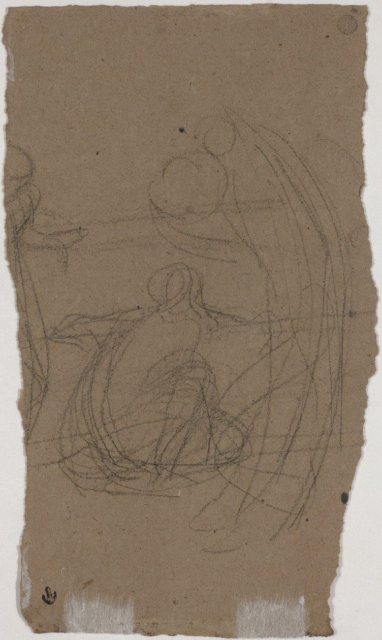 Studie for "Variasjoner i blått og grønt" [verso] av James Abbott McNeill Whistler