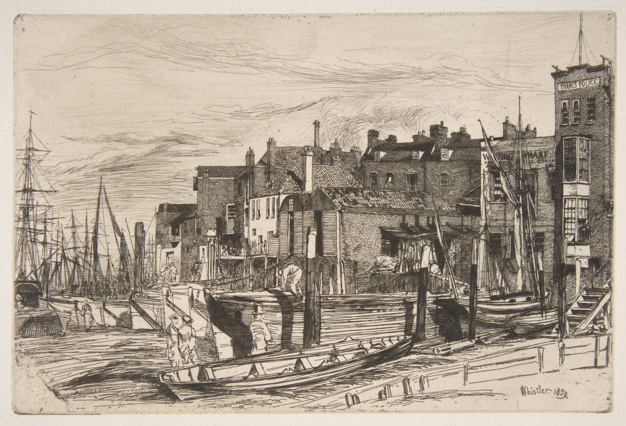 Themsen-politiet, Wapping Wharf av James McNeill Whistler