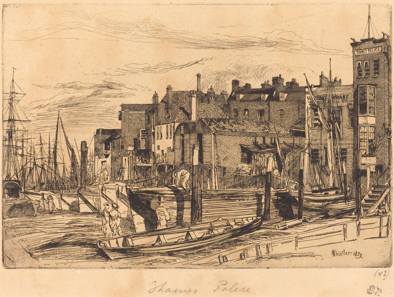 Thames politi av James Abbott McNeill Whistler