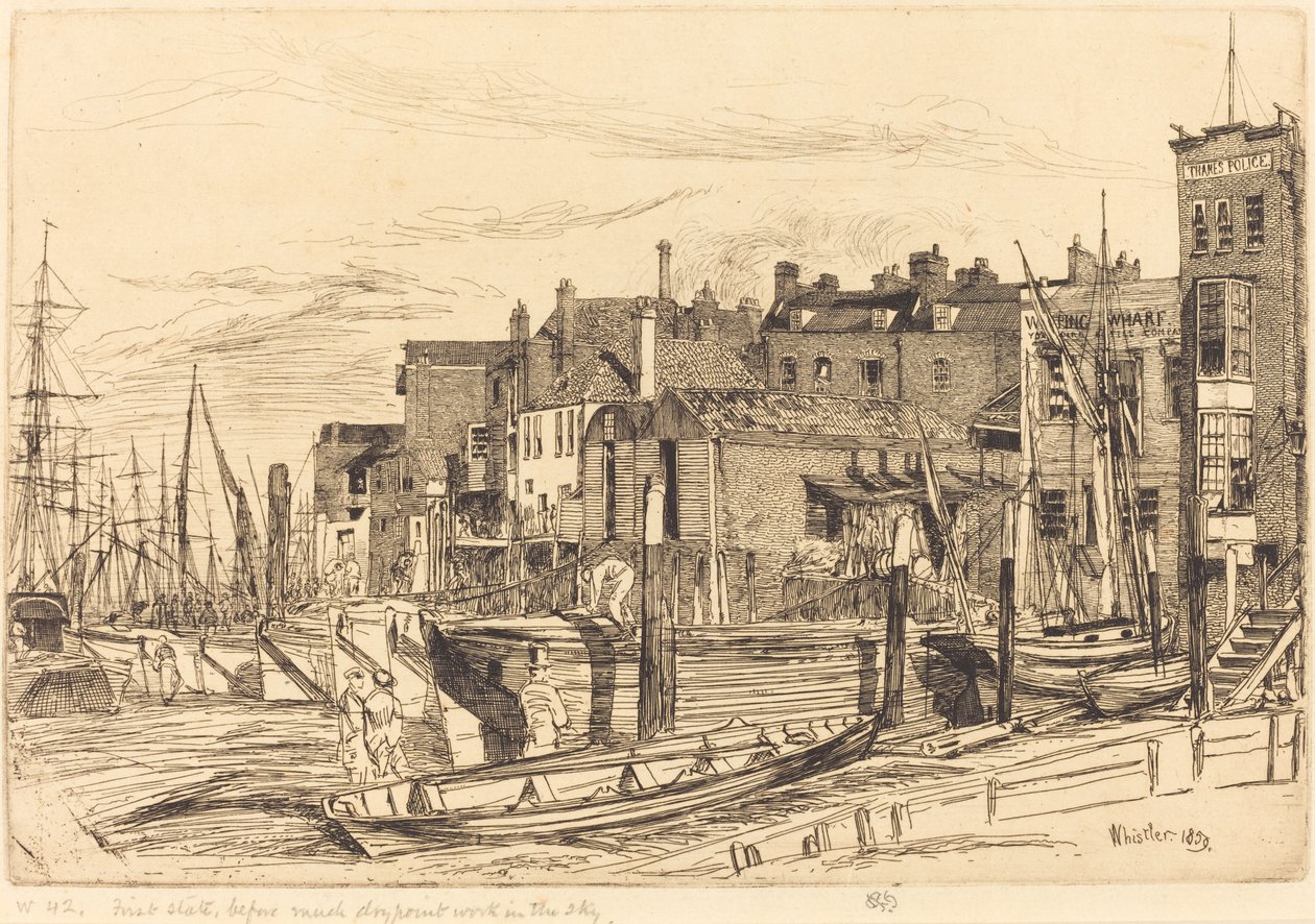Thames politi av James Abbott McNeill Whistler